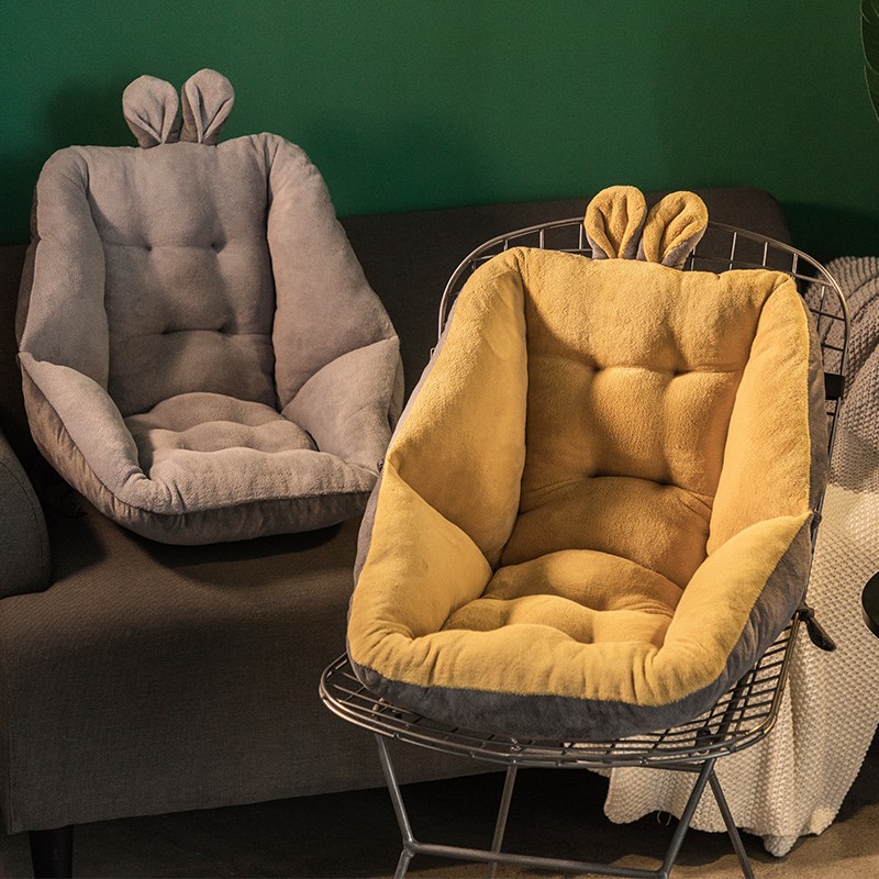 坐垫办公室久坐靠背一体椅垫子座垫凳子懒人屁股地上加厚冬季毛绒