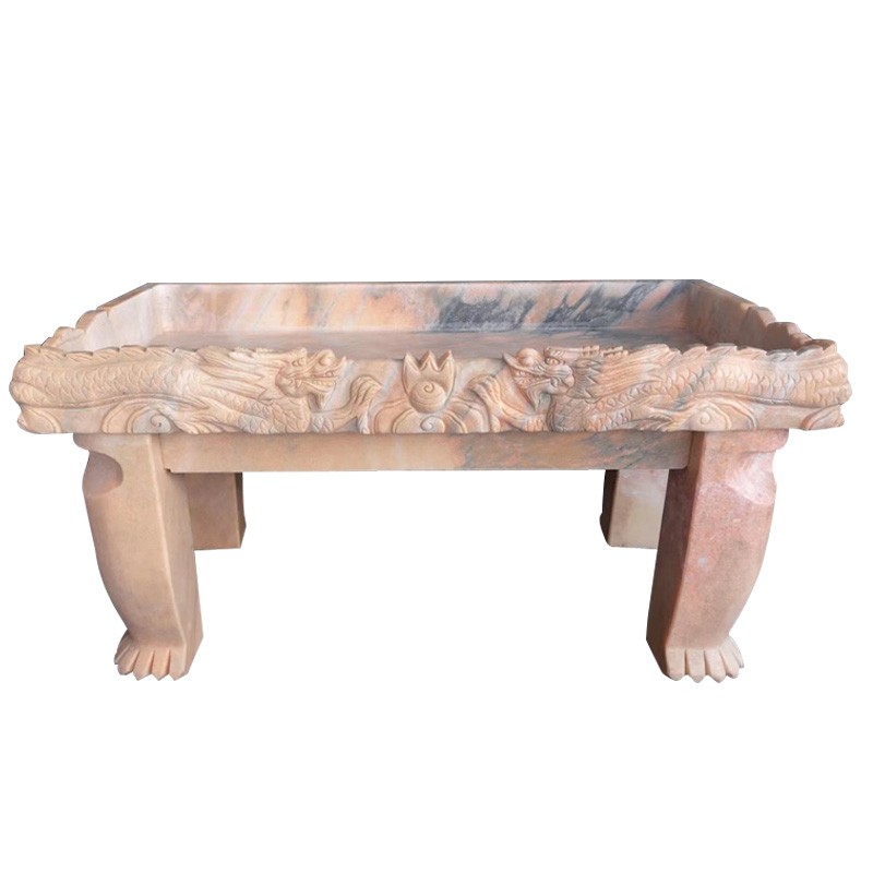 大理石盆景盆吸水石底座盆花盆汉白玉石盆上水石专用水旱假山底盘