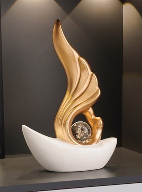 现代轻奢一帆风顺玄关摆件办公室客厅酒柜旁装饰品高级感艺术家居