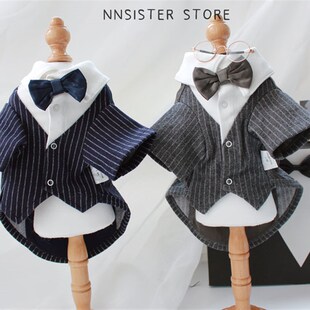 猫咪衣服公猫帅气英短西装西服秋季薄款可爱泰迪宠物狗狗结婚礼服