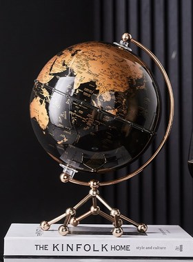 复古地球仪摆件轻奢客厅书房书柜办公室电视柜酒柜家居装饰品