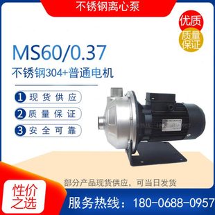 管道增压泵 MS60 耐腐蚀清水泵 0.37型卧式 水循环泵 不锈钢离心泵