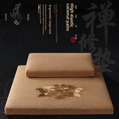 春满正念高弹性椰丝禅修坐垫莲花绣拜席家用蒲团跪拜席四季