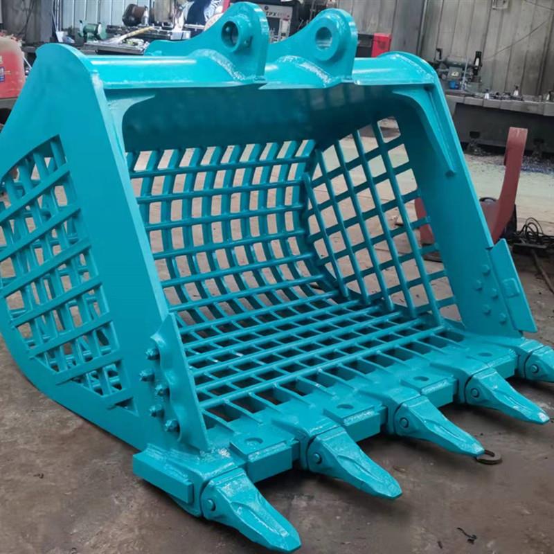 260挖机网格斗挖机配件栅格斗淤泥沙捞取网格斗土石分离斗