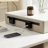 电力轨道插座嵌入式 餐边柜厨房专用移动排插无线暗装 滑轨插排