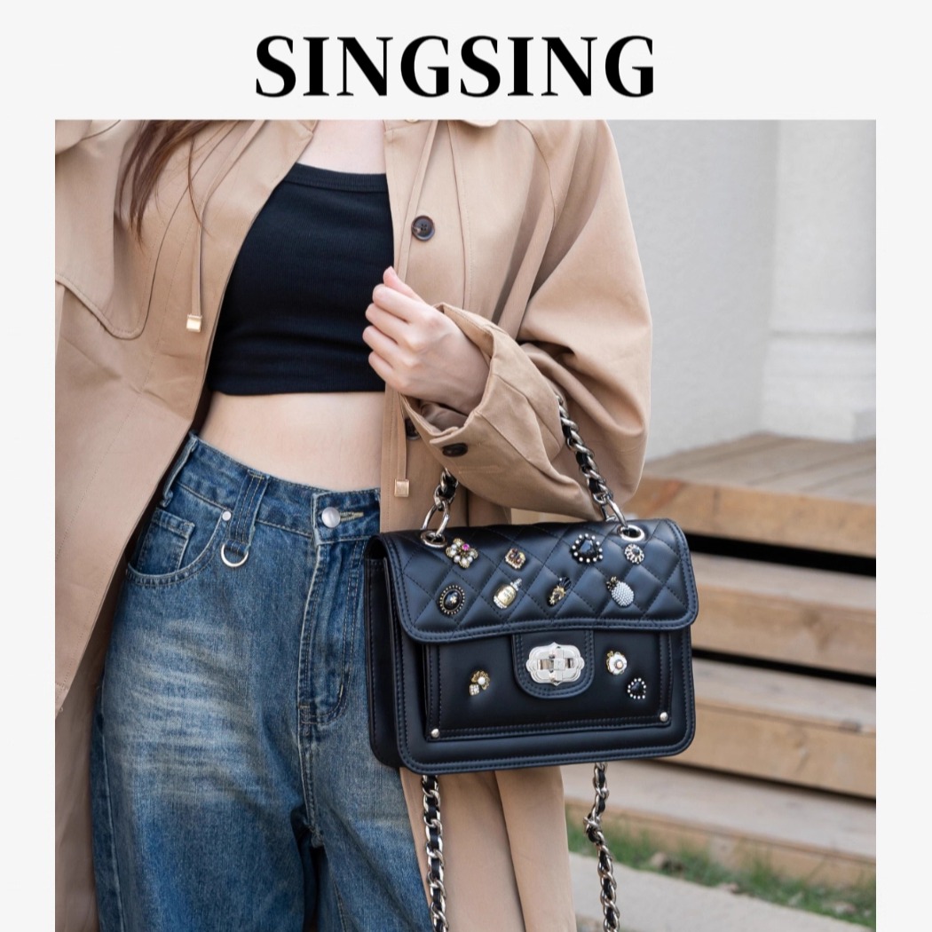SING SING 19792025新款女包斜挎包女甜酷氛围感时尚潮流包包女B