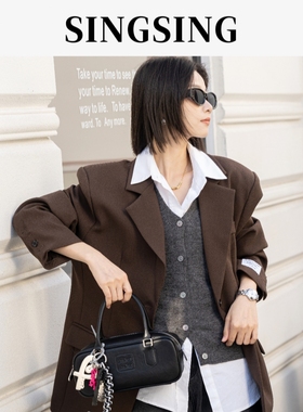 SING SING 1979斜挎包女包2025新款牛皮包包轻奢小众高级感包包