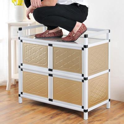 碗盘柜整体橱柜简易组装经济型厨房柜子灶台家用餐柜铝合金客厅收