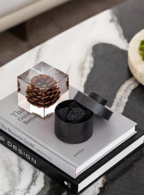 装饰书简约现代外文真书样板房书柜书架装饰陈列书房装饰真书摆件