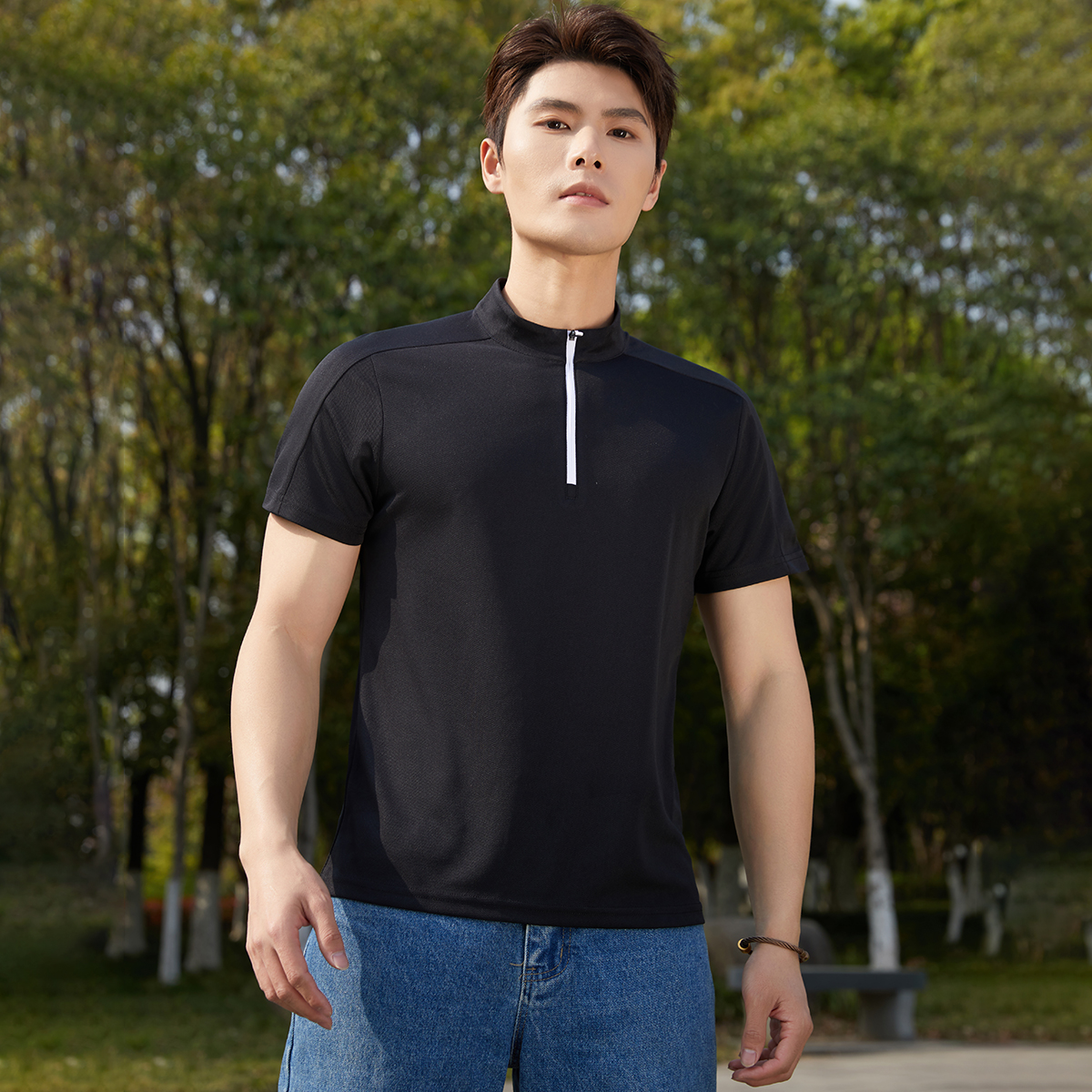 户外短袖速干T恤男休闲运动