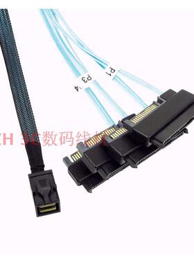 全新HD1拖4Mini SAS线SFF8643转4SAS硬盘29P 8482服务器12G数据线