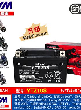 三阳飞度4巡弋300TL508MAXSYM400i600i火凤凰FNX150九妹Z300电瓶