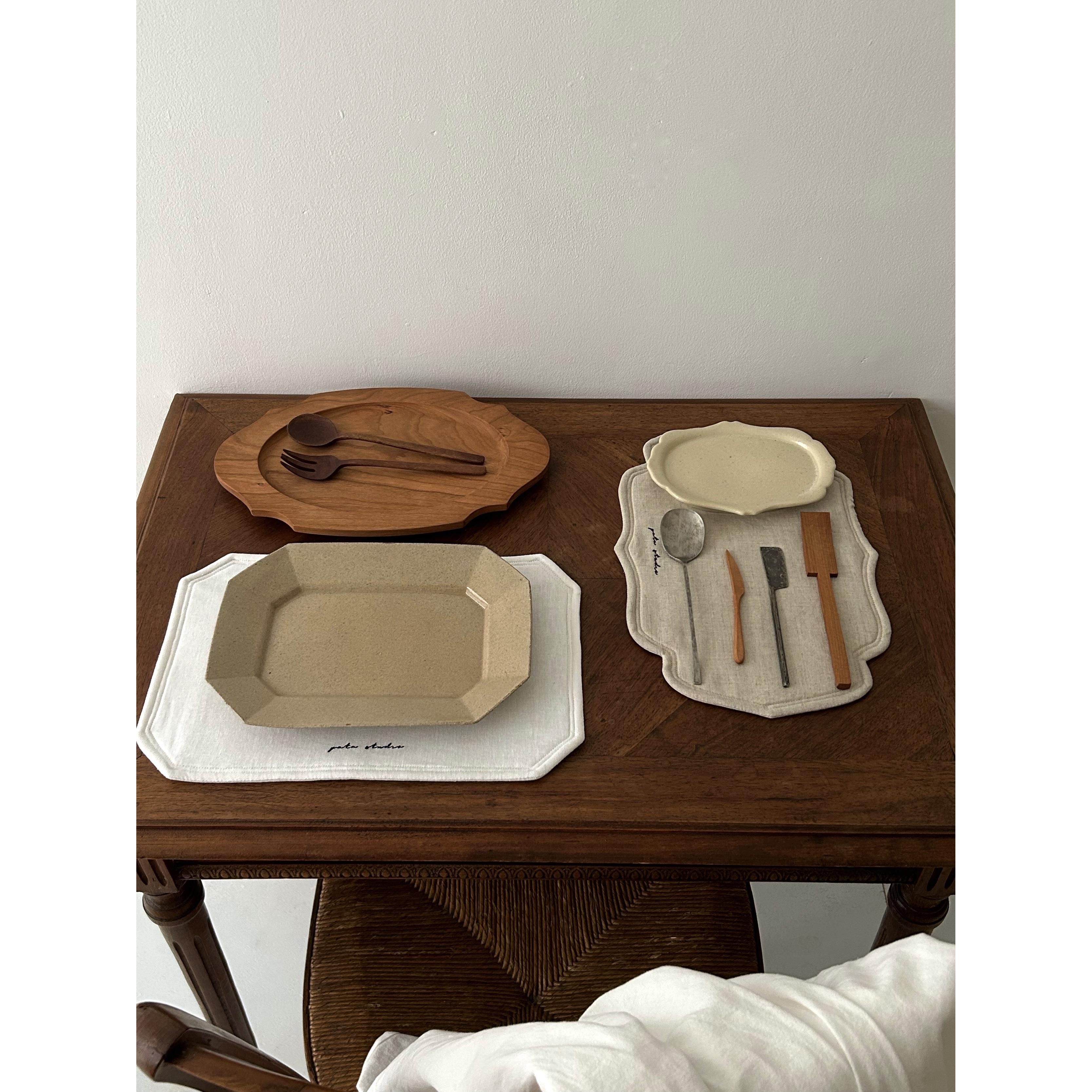 「pata studio」100%全麻 餐垫 复古 手工
