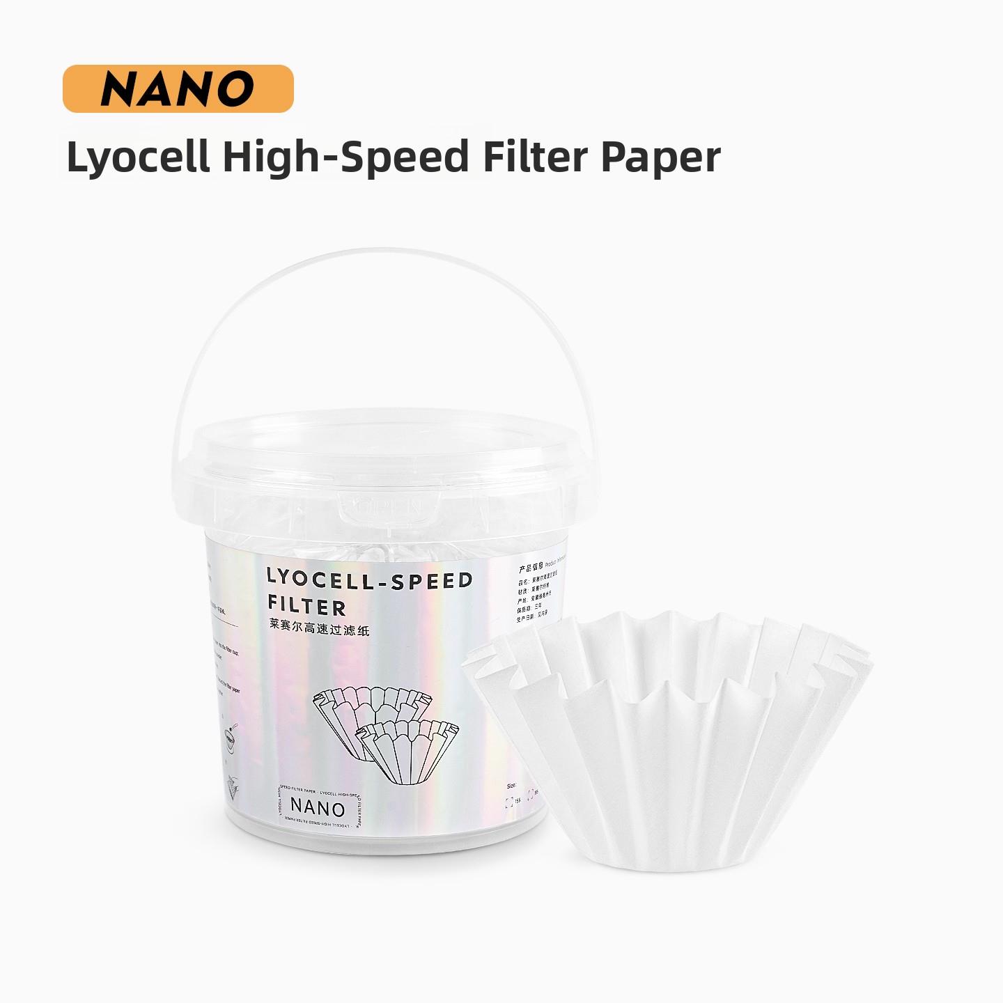 NANO莱赛尔纤维高流速手冲咖啡平底滤杯蛋糕滤纸滴滤式折纸神FAST