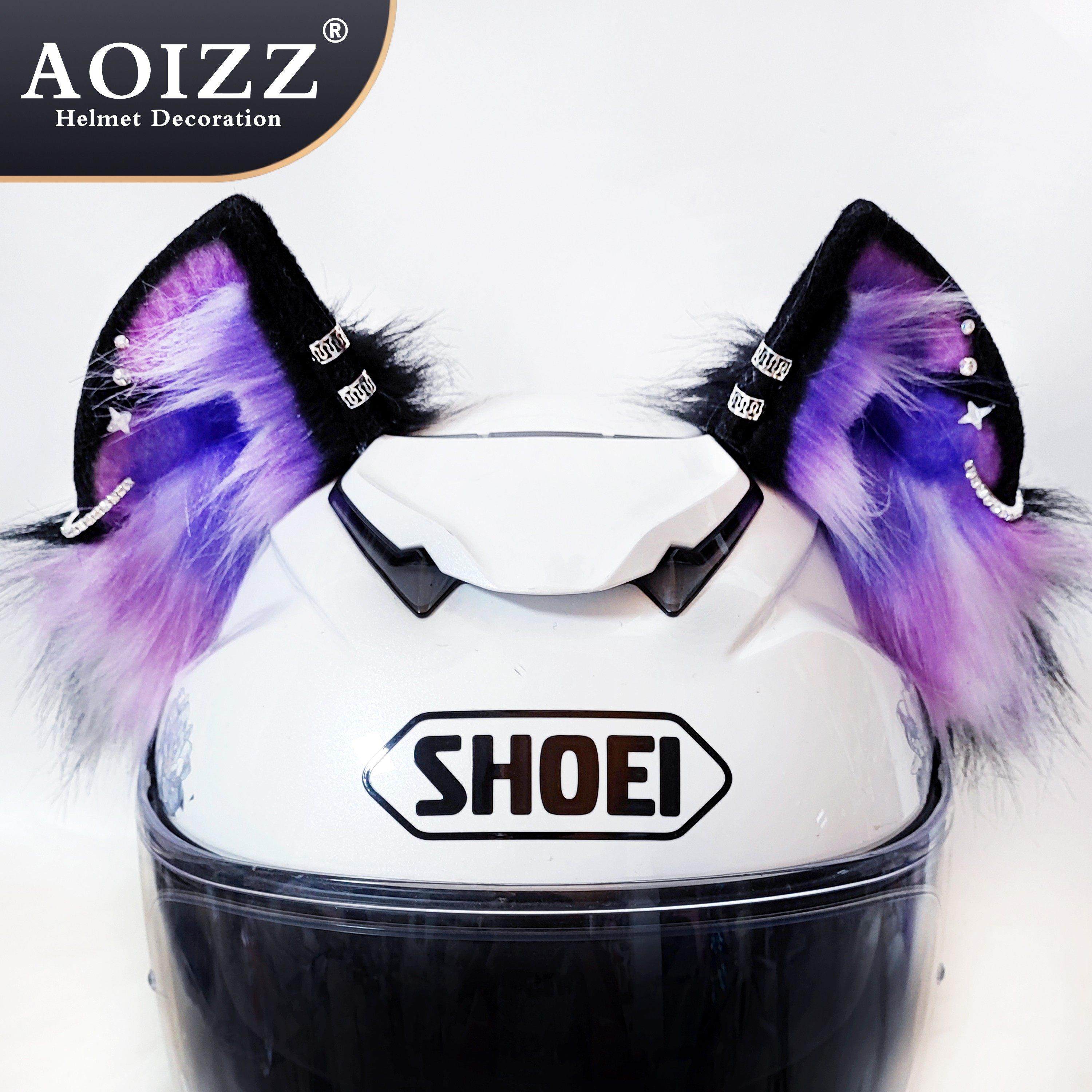 ◆AOIZZ◆星空闪亮狐耳 网红同款头盔装饰可弯折拆卸机车滑雪中性,摩托车/装备/配件,头盔饰配,淘宝优惠券,粉丝福利购,淘宝优惠卷