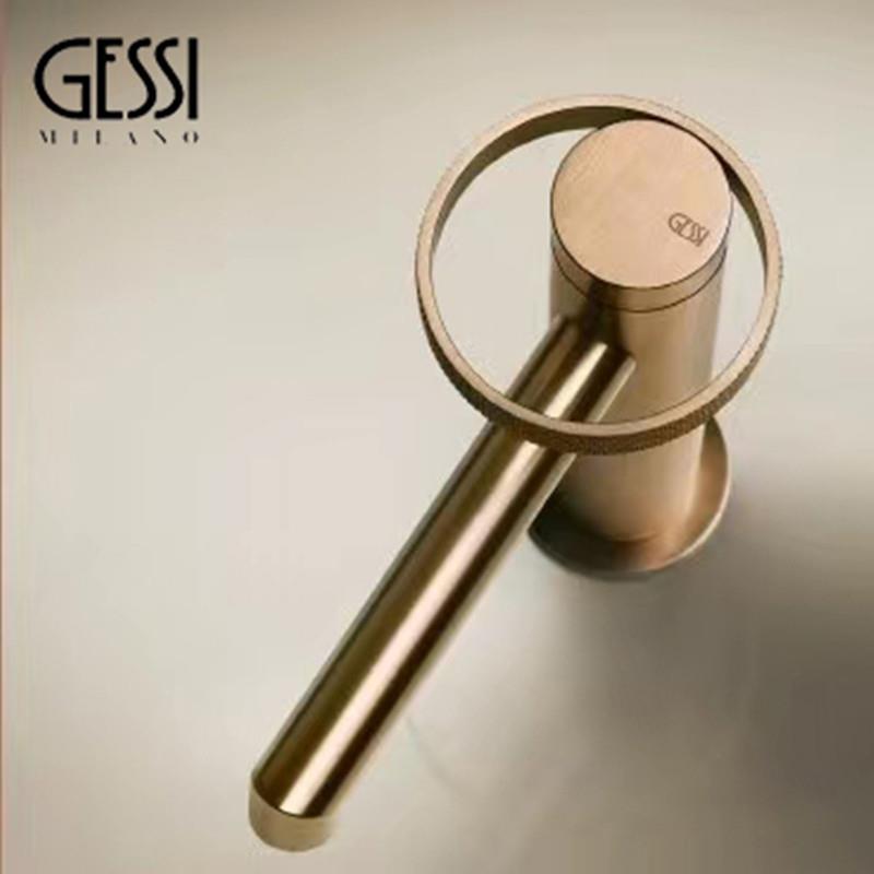 意大利GESSI水龙头ANELLO系列洗脸盆捷仕戒指把手面盆冷热龙头铜