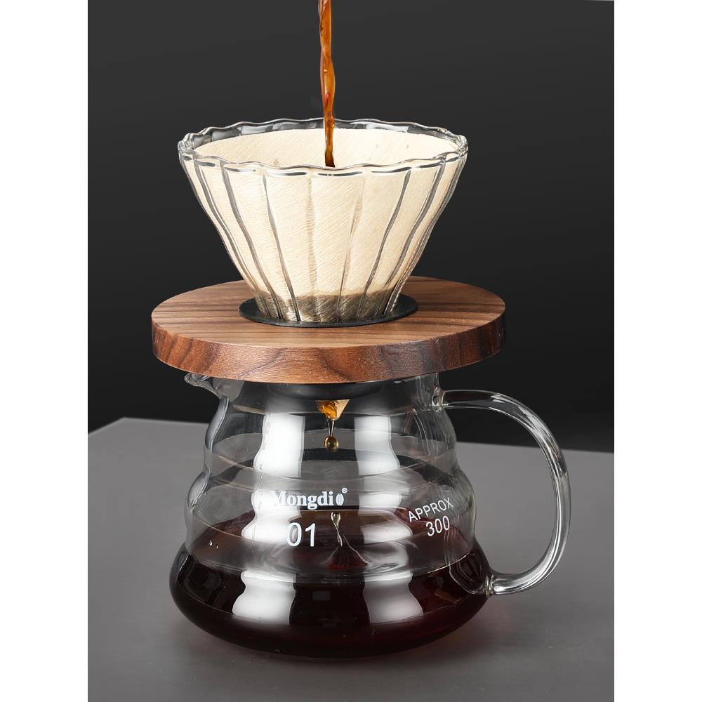 手冲咖啡套装玻璃咖啡滤杯萃取过滤器手冲咖啡壶手冲咖啡器具套装