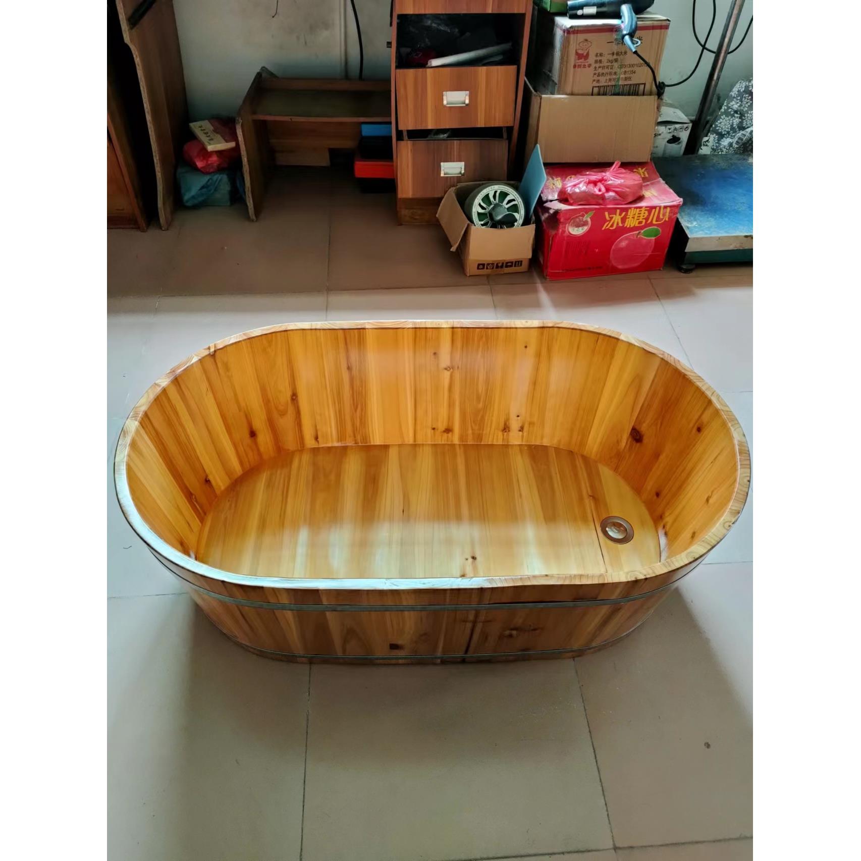 成人泡澡木桶老人坐浴洗澡实木浴桶木质浴缸大人儿童沐浴木盆家用