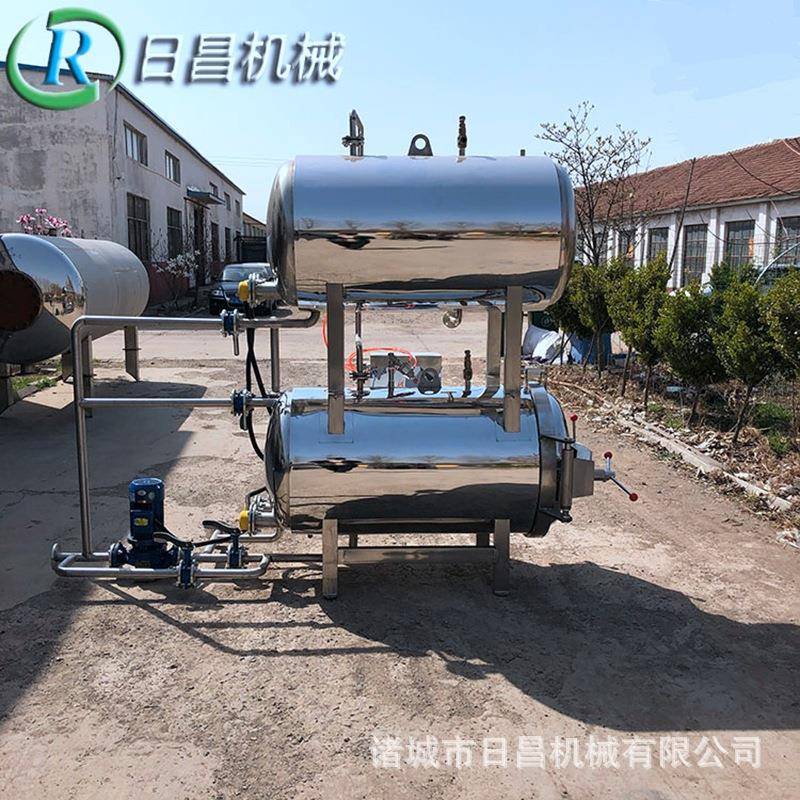 700*1200双层杀菌锅全自动半自动电加热肉制品高温高压杀菌设备