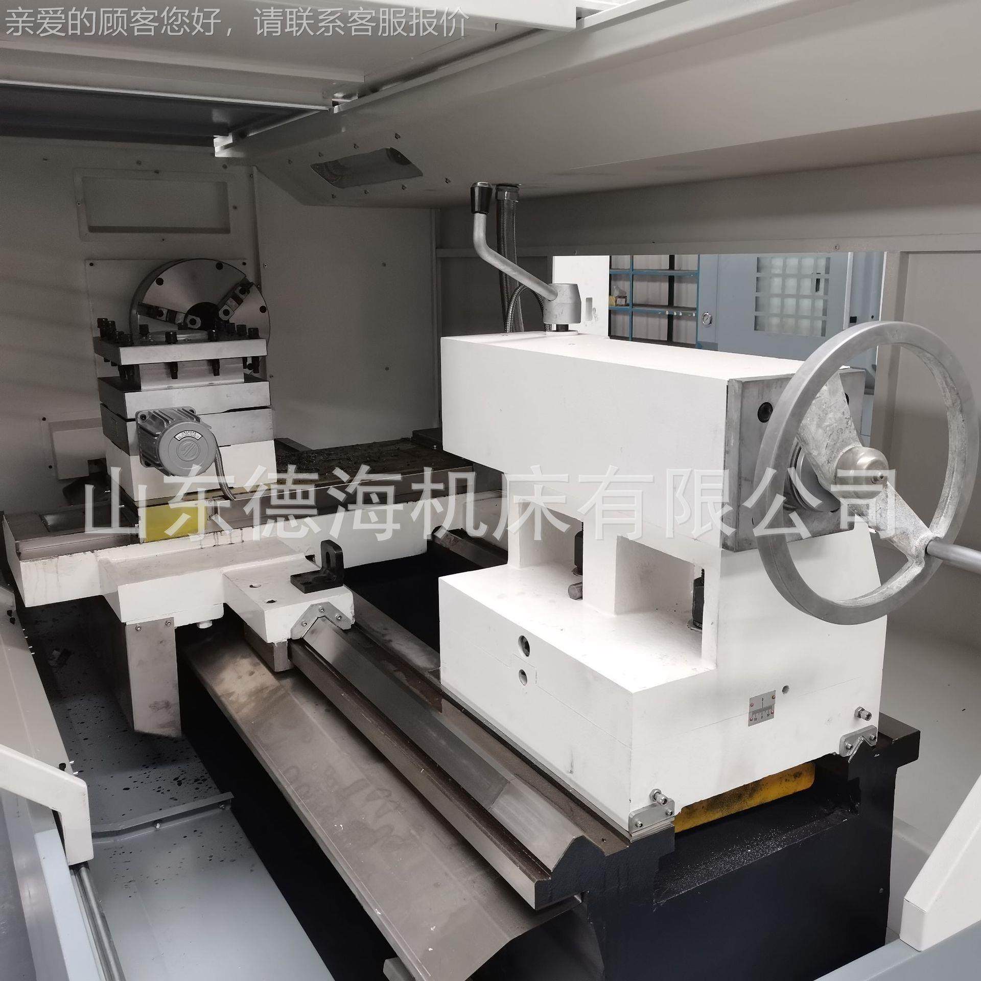 重型卧式数0控车床CK动618手四挡齿轮传动整体床身导轨宽CK61806