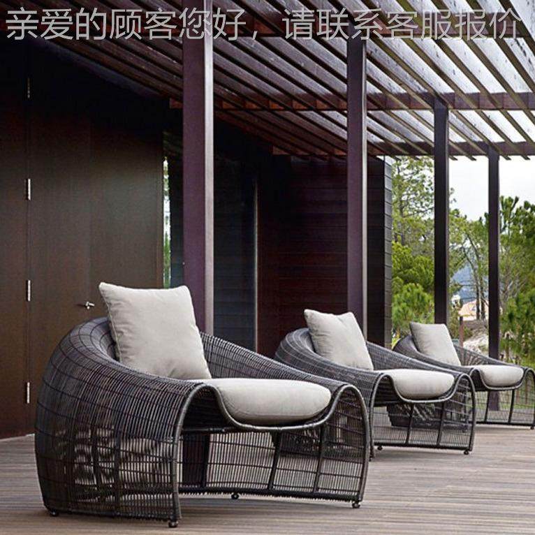 户外沙发藤组合酒店别庭墅院#0087藤椅设计师创意弧形休闲藤编编,商业/办公家具,商用藤编家具,淘宝优惠券,粉丝福利购,淘宝优惠卷