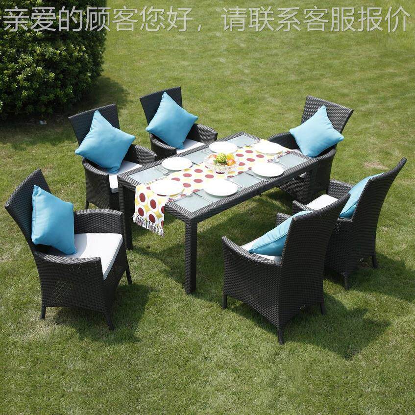 户2107GP+2外院餐藤制餐桌庭休闲具酒厅吧桌椅餐家厅桌椅藤编桌椅
