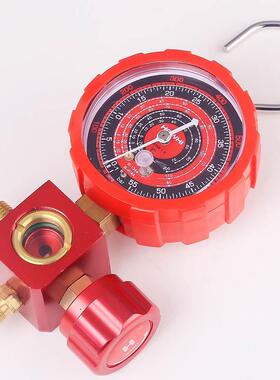 浩海浩海汽车空2调加氟工具R2R40a加氟表/压力1表冷媒雪种加液充