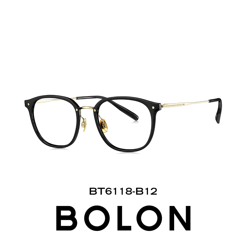 BOLON暴龙眼镜26新品钛材质近视眼镜框男方圆镜可配镜片女BT6118