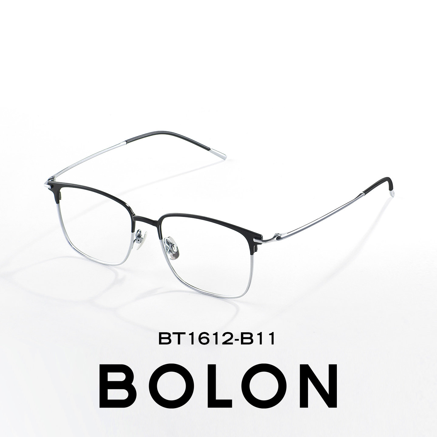 BOLON暴龙眼镜新款度数可配商务近视眼镜架钛架方镜框BT1612