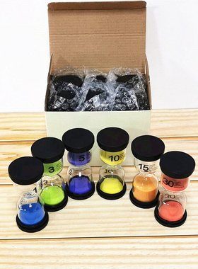 厂家直销计时沙漏  1/3/5/10分沙漏创意礼品儿童阅读沙漏黑盖