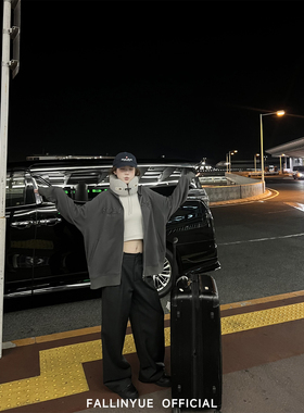 Fallinyue 萬能公式 宽松显瘦垂感阔腿西装裤高腰百搭秋冬休闲裤