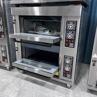 BUQ燃气型双层烤炉 大食旋钮控温 带计气时炉液化气工业天然烤品