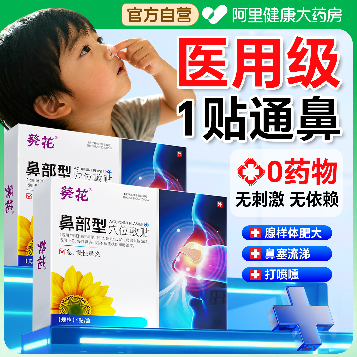 【三甲医研】儿童鼻塞通气贴