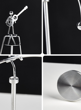 现代轻奢创意平衡牛顿摆小摆件家居客厅桌面O卧室书房混沌摆装饰