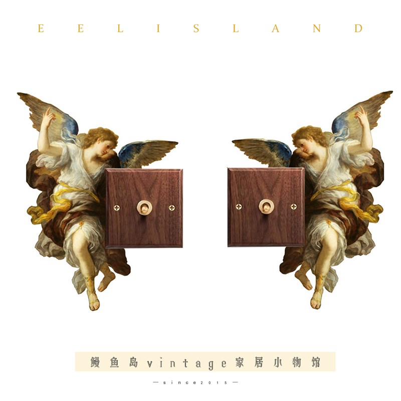 原创中古风欧式复古人p物遮挡开关装饰创意个性家居开关插座贴装