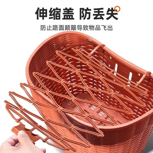 电动车后a置车筐电动机车后尾挂篮置物神器车篓后用靠背菜篮子