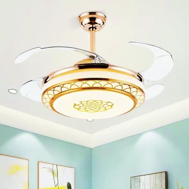 隐形风扇a灯大风力吊扇灯现代简约卧室客厅餐厅电风扇吊灯家用变