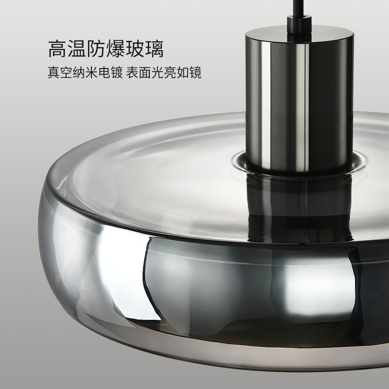 卧室床头吊灯意式轻奢高级感现代简约2025新款升降玻璃床头吊线灯
