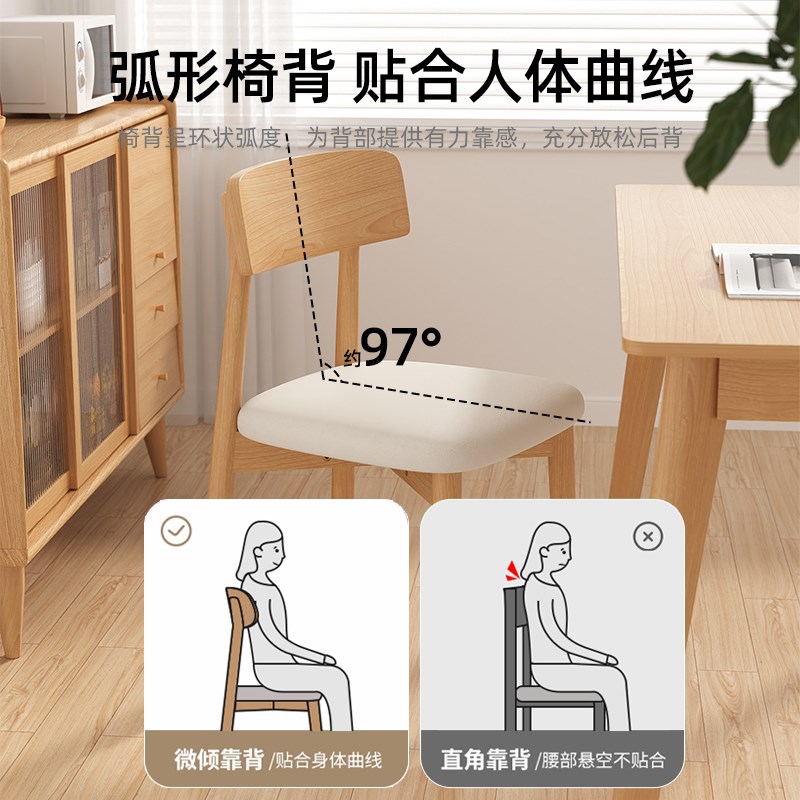 北欧实木椅子餐椅家用网红靠背凳子简约茶椅客厅餐厅胡桃木餐桌椅
