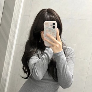 心心果家假发65cm齐刘海款长卷发自然发缝lolita显白高颅顶全头套