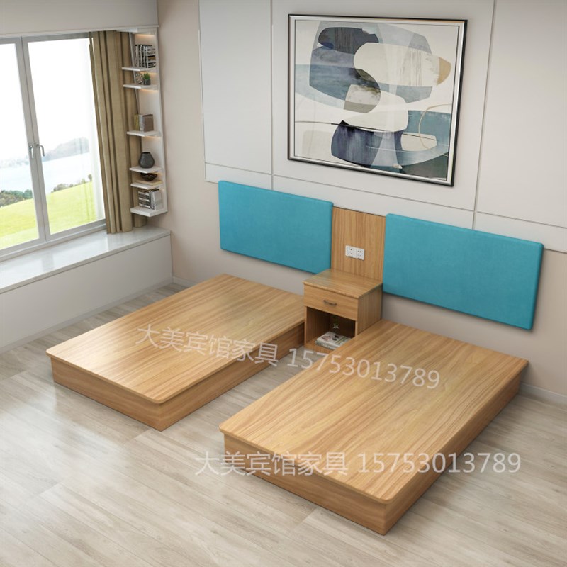 酒店宾馆公寓 全套家具 客房床头靠背 软包落地床屏 床靠源头工厂