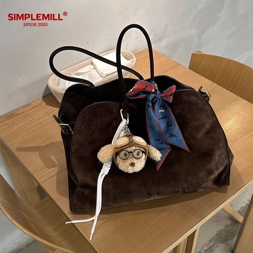 朴坊gula飞行员小狗点点毛绒包包挂件卡其棕玩偶可爱卡通公仔女生