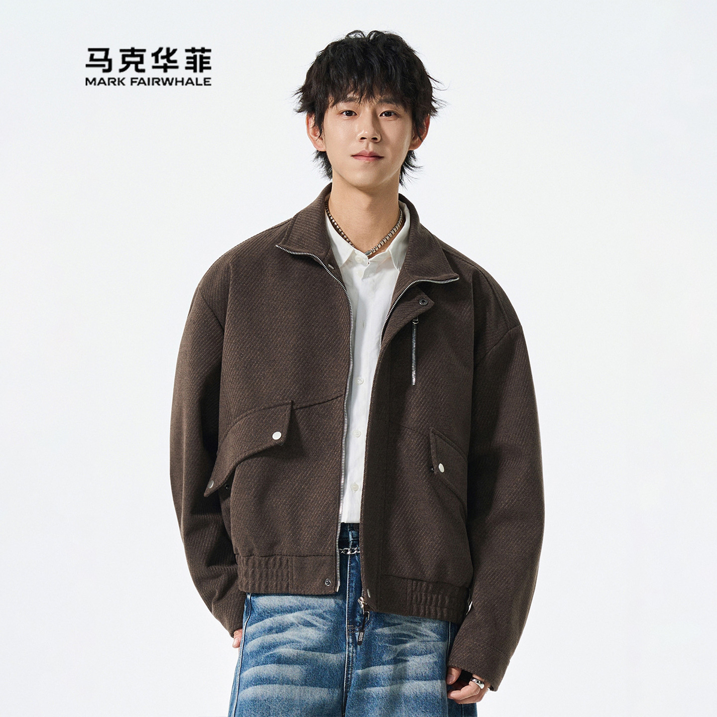 飞行员夹克男款翻领宽松百搭外套