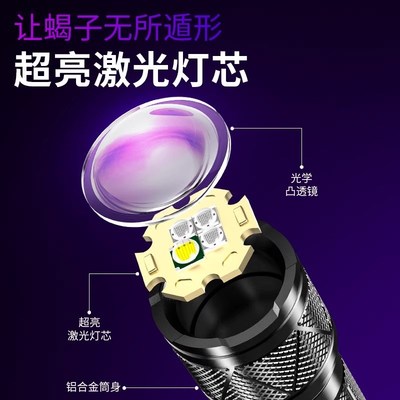 超亮蝎子灯2025新款强光紫光灯蝎子灯专用强光款超长续航大功率型