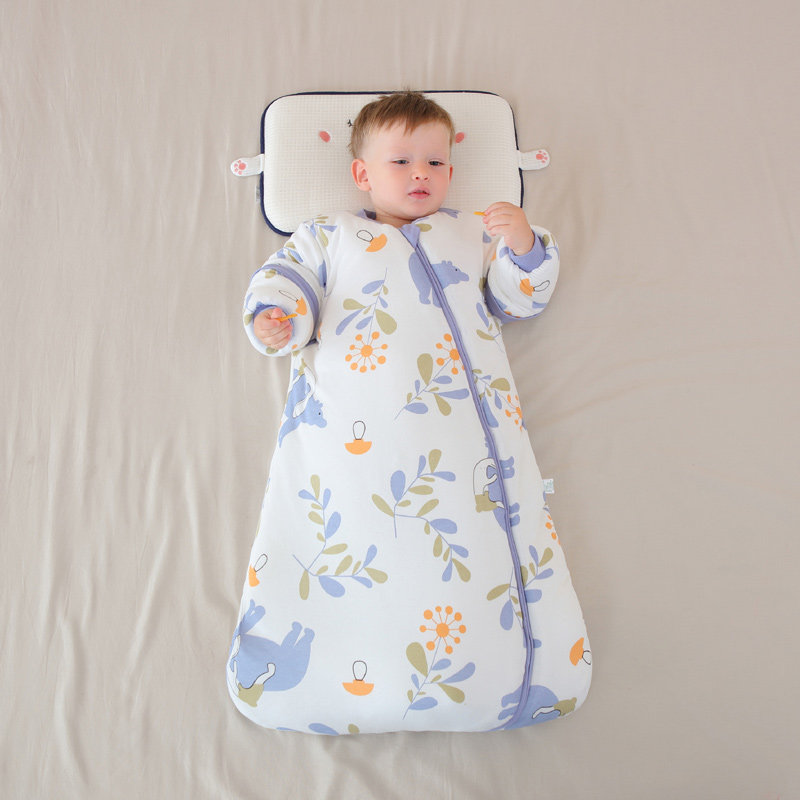 婴儿睡袋秋冬款一体式春秋宝宝睡袋冬季睡觉神器新生幼儿童防踢被