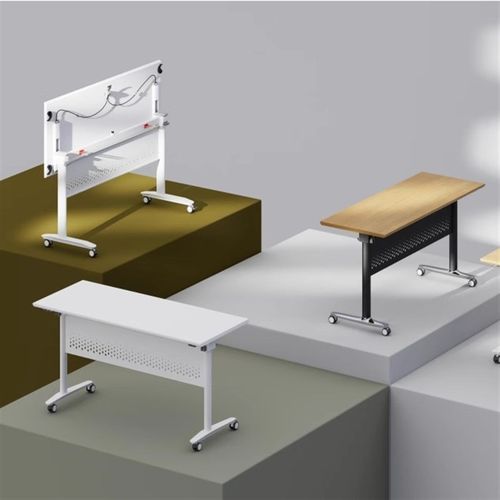 折叠培训桌活动移动桌椅条桌可拼多功能会议桌可翻转教室桌椅