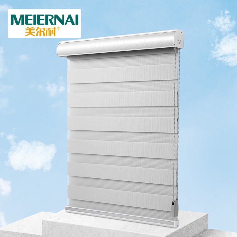 美尔耐防水柔纱帘卷帘百叶窗帘卫生间浴室厨房厕所遮光遮阳免打孔