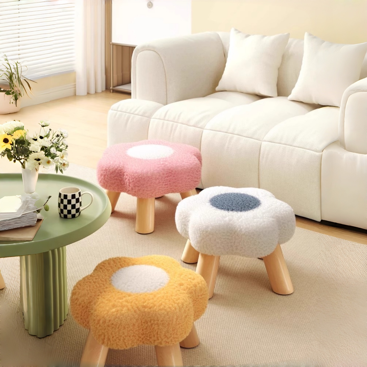 小凳子家用矮沙发软包板客厅网红