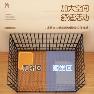 狗笼子小型犬中型犬带厕所宠物猫笼子家用柯基泰迪大型犬狗窝围栏