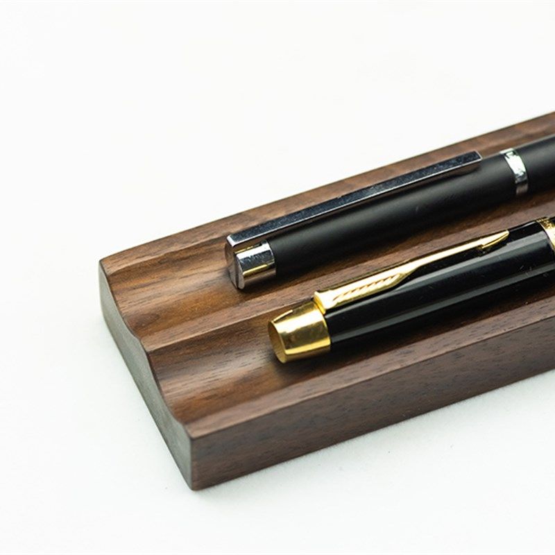 黑胡桃木质单槽笔架收纳桌面创意双槽笔搁摆件签字笔钢笔实木三槽,文具电教/文化用品/商务用品,笔搁,淘宝优惠券,粉丝福利购,淘宝优惠卷